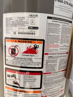 Rheem 50 gallon has hot water tank
