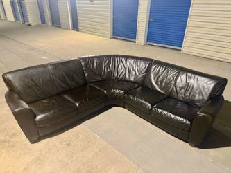 Italian Leather Modern Sectional Sofa by Natuzzi