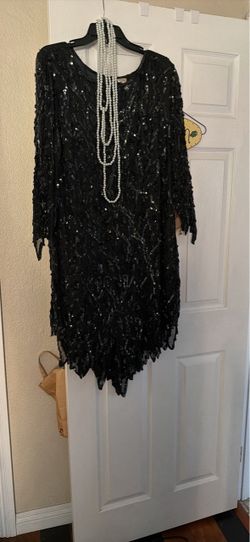Vestido xl negro en lentejuelas perfecto para Halloween