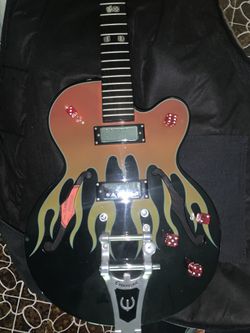 Epiphone Flamekat -Ebony Flame Graphic -2000 Used Electric Gutiar