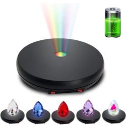 Display Stand with LED Light , 10 inch /55lbs Load, 360 Degree Electronic