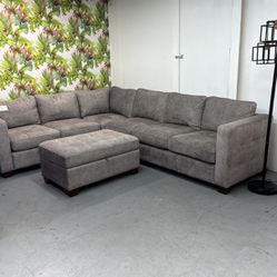 Sectional With Ottoman Storage