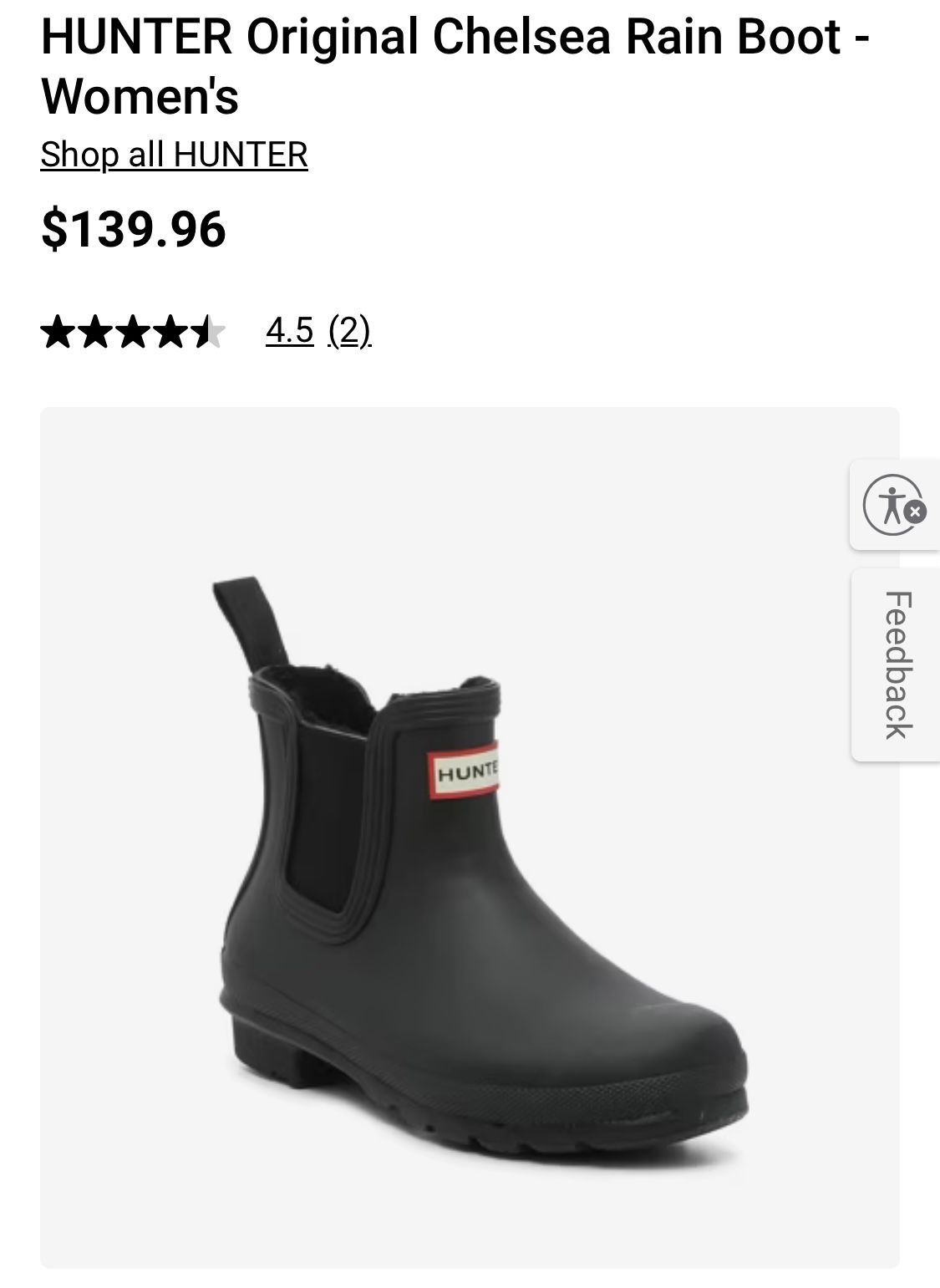 Hunter Rain Boots Women 8