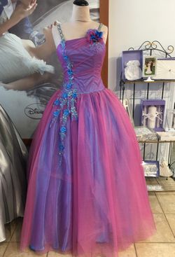 Purple Blue Quinceñera Dress