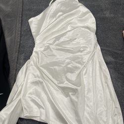 Satin White Dress