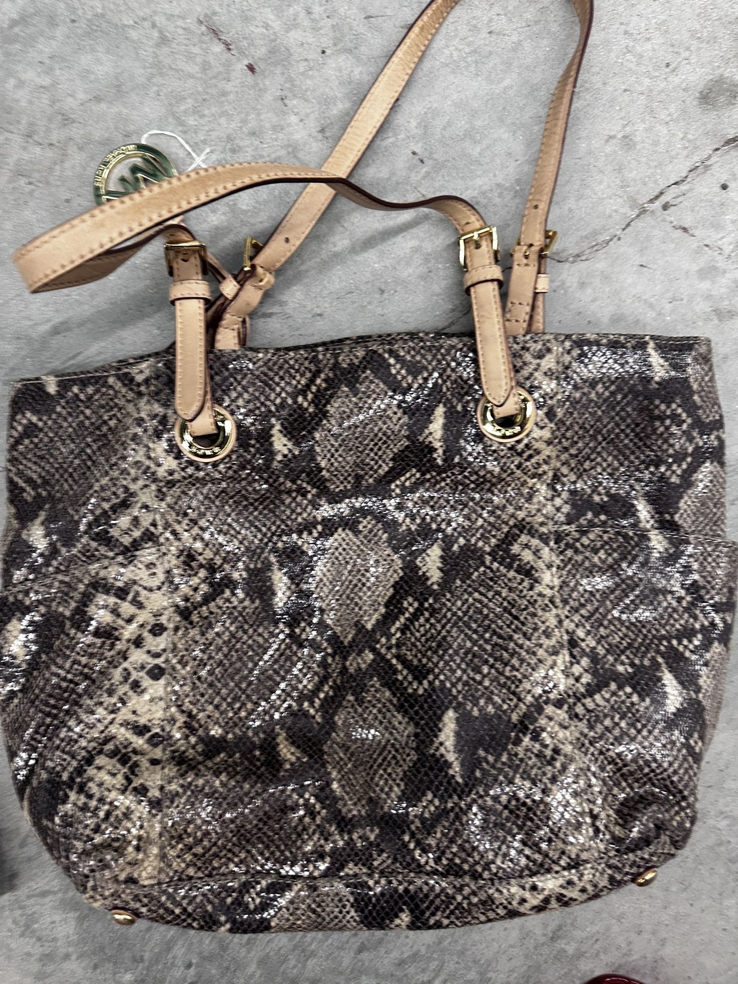 Michael Kors Snake Print Tote Bag