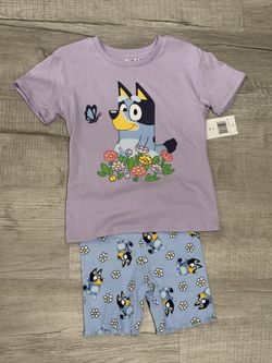 New Girls Bluey shirt and shorts set