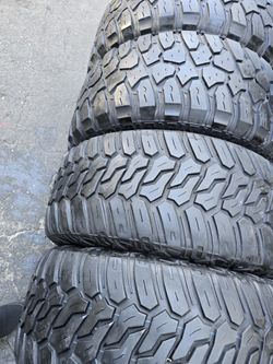 4 used tires Lt33x12.50r20 
2 tires Maxtrek Mud Truck
2 tires Forceland Revel Hawk MT $250.00
