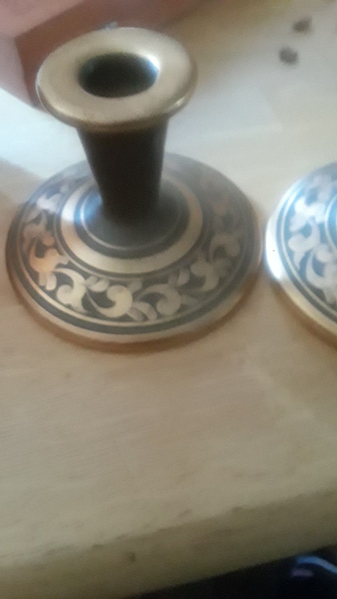 Candle Holders Hand Painted USA VEE JACKSON