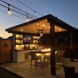 ✨ Custom TV Wall + L-Shape BBQ Island ✨