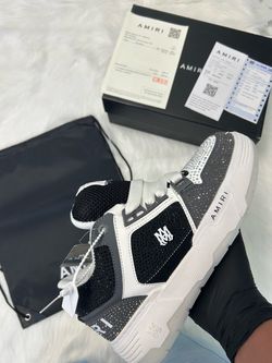 Amiri MA-1 Crystal Sneakers Black White