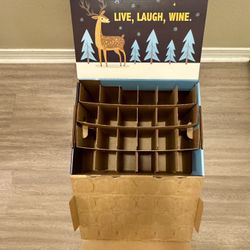 Cardboard Bottle organizer Box with Dividers to fit 24