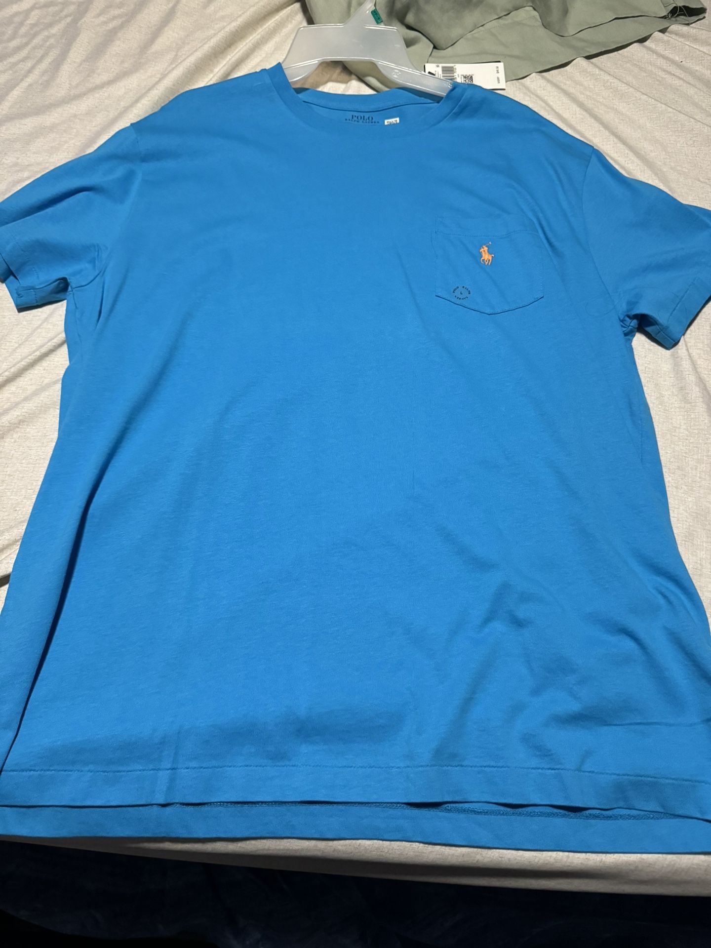 Light Blue Polo Ralph Lauren T-shirt Large New W/ Tags