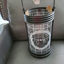 New Hanging Jar Or Candle Holder. Word JOY