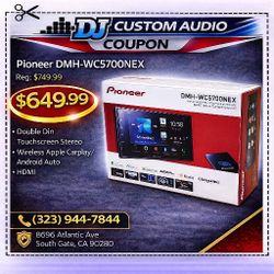 Pioneer DMH-WC5700NEX Double Din Car Stereo Bluetooth USB Wireless Apple Carplay Android Auto YouTube Netflix HDMI 🚨 Payment Options Available 🚨