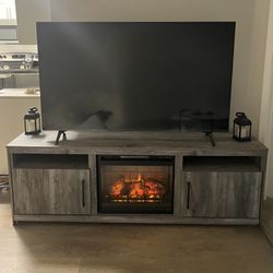 TV Stand with Electric Fireplace