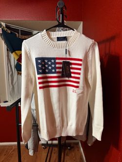 Polo Ralph Lauren American Flag Sweater Women Small