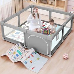 New IN Box 71"x47"x26" Large  BABY Playpen With Floor Mat & Anti Collision Foam Toddler Playyard Corralito DE Bebe Child Activity Center