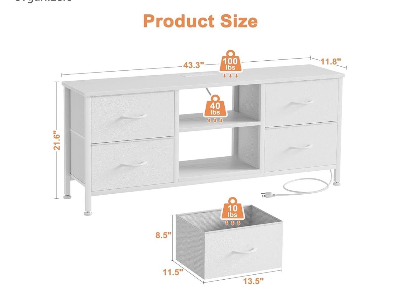 TV Stand dresser With Drawers