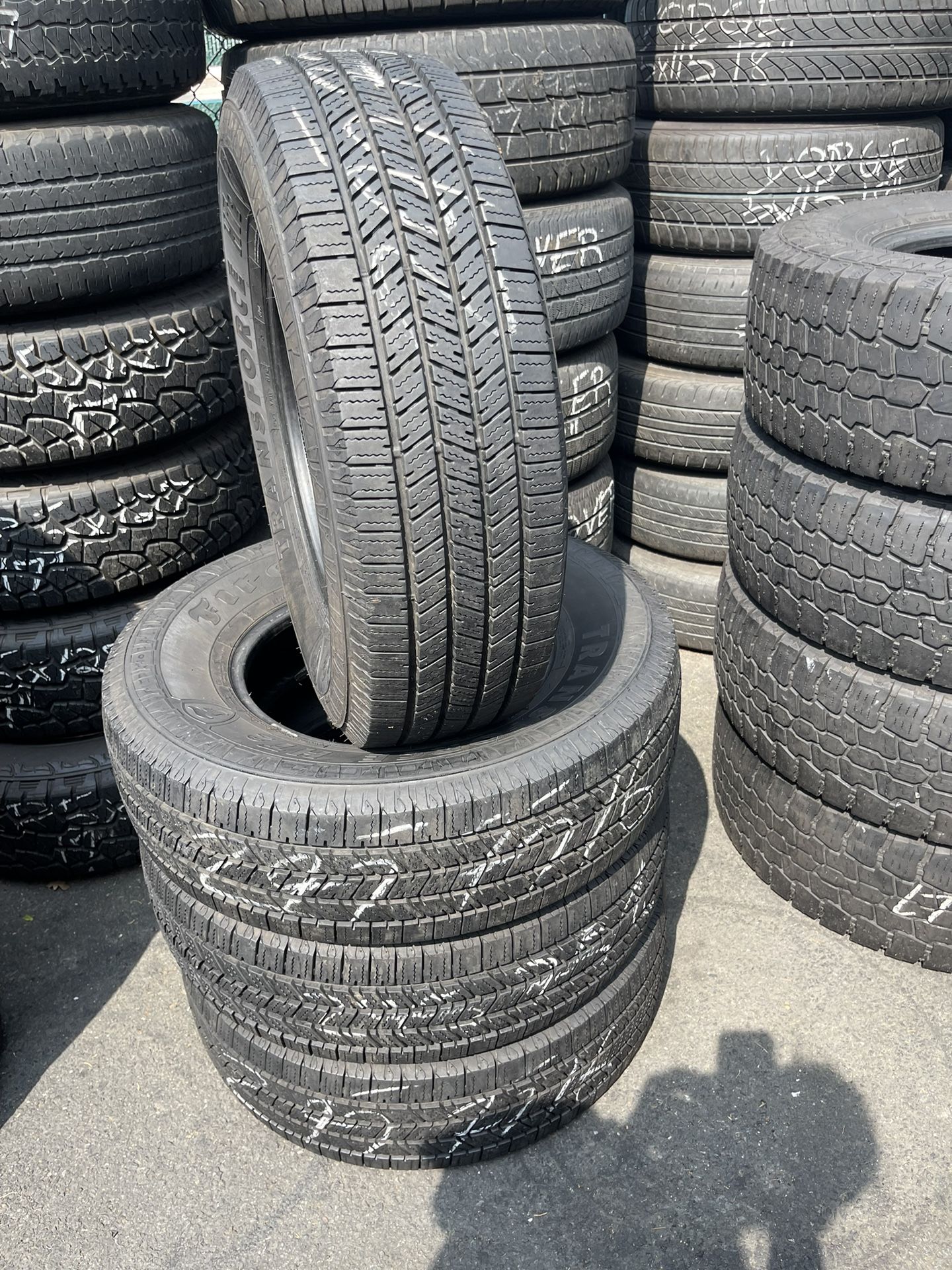 245/75/16 LT Firestone set of used tires in great condition 250 plus