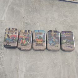 Pokemon Lumious City Mini Tins complete 5/5 set
