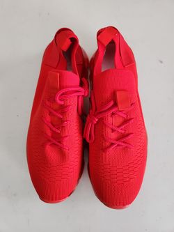 LUCKY STEP Women Air Cushion Fashion Casual  Sneakers Size 8 Red