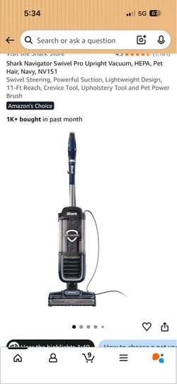 Shark Navigator Swivel Pro Upright Vacuum NV151