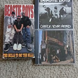 Beastie Boys CD Lot And VHS Tape The Skills To Pay The Bills Paul's Boutique 1989 Check Your Head 1992
