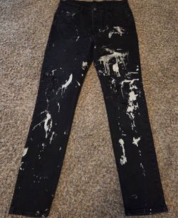 Ksubi  Van winkle Skinny Leg paint splatter jean
Size33