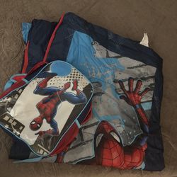 spiderman sleeping bag & backpack