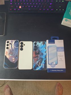 Galaxy S24+ plus screen/camera lens protector and case New