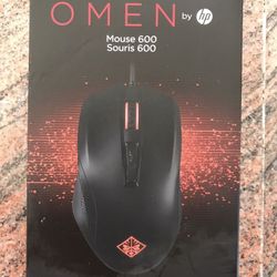 HP OMEN Wired USB Gaming Mouse 600 (Black/Red) NEW
