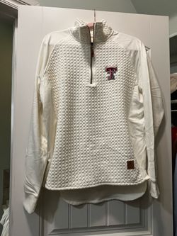 White Texas Tech quarter zip sweatshirt