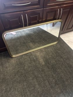 NEW 20"x40" Decorative Molding Rectangular Wall Mirror Antique Brass - Hearth & Hand™ with Magnoli