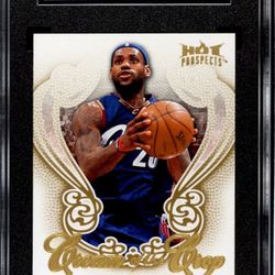 2008-09 Fleer Hot Prospects Cream Of The Crop CC-3 Lebron James SGC 9.0