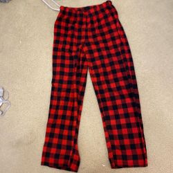Red and Black Plaid Pajama Pants