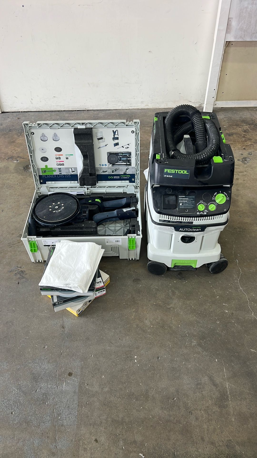Festool 575994 Planex 2.0 Drywall Sander + CT 36 EI AutoClean Dust Extractor Bundle