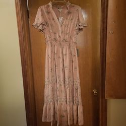 Max Studio Pink and Floral Dress 