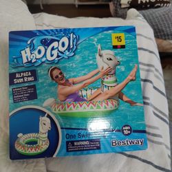 NEW IN BOX ALPACA SWIM RING -AGES 10-BRAND NEW IN BOX 10+-ADULT