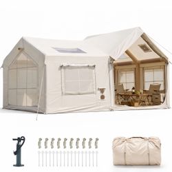Inflatable Tent, Easy Setup 8/10 Person Blow Up Tent with Hand Pump
