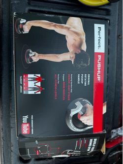 Perfect Pushup, ab roller and a set of 5lbs dumbbells