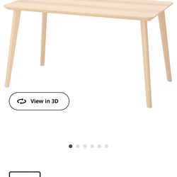 LISABO ash veneer Table. Like New. 