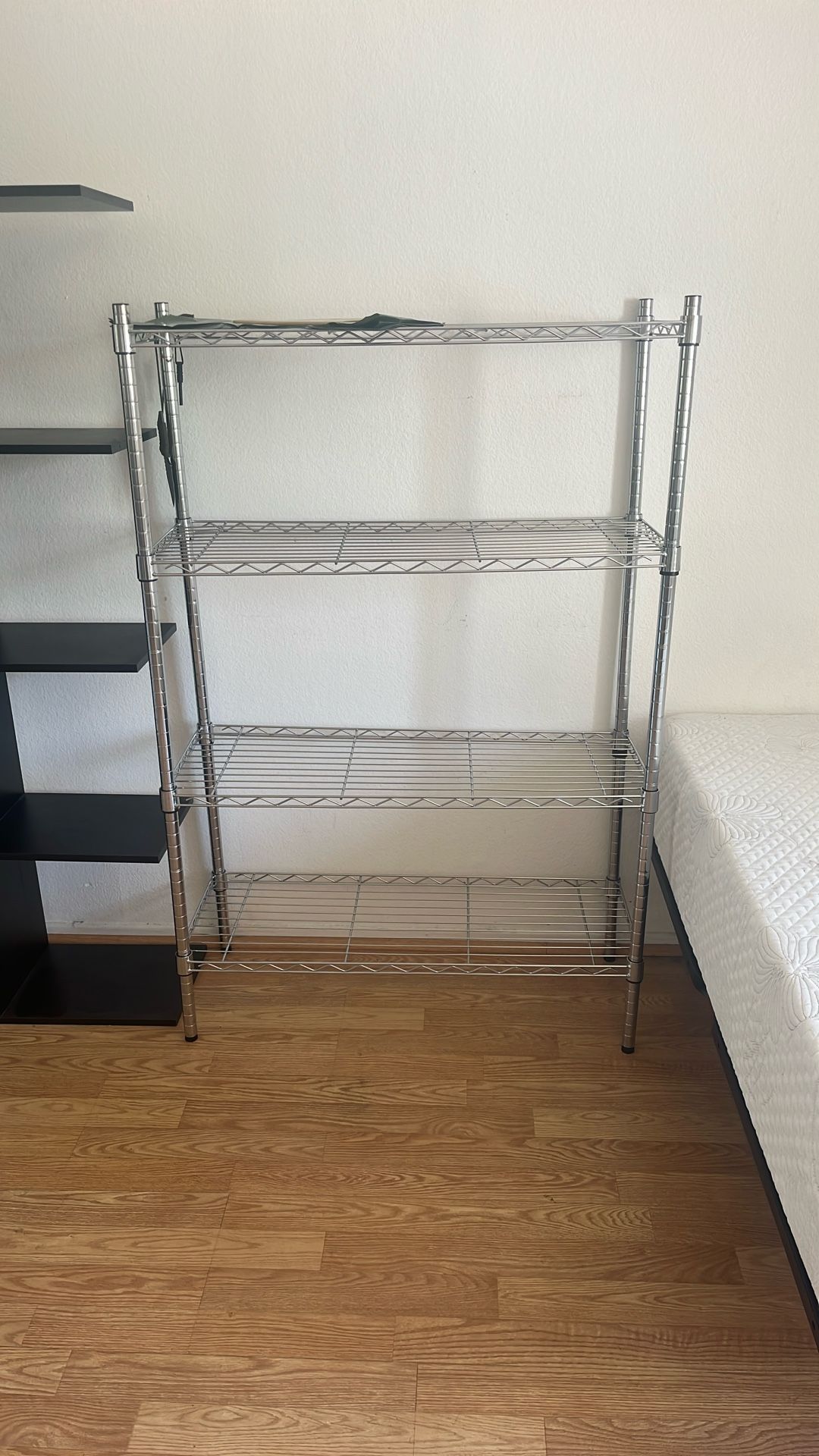 Metal shelves