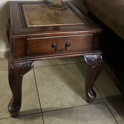 3 Piece  Wood Coffee And End Table Set 