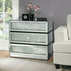 3 Drawer Glam Console Table With Faux Crystals Can Also Be Used As A Nightstand Firm Price $640 FINANCING AVAILABLE 