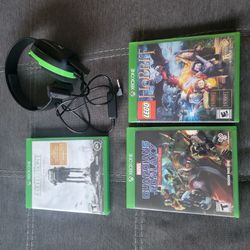 Xbox Games And Turtle BEACH Headset 