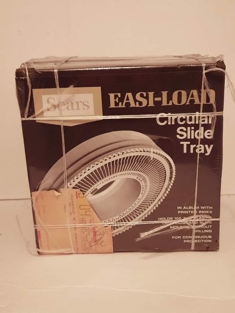 Vintage Sears Easi-Load Circular Slide Tray, Holds 100 2x2 Slides-new And Sealed Package Of 3