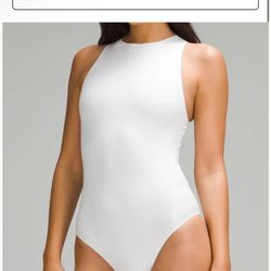 LULULEMON White Nulu High-Neck Sleeveless Bodysuit XS NWT