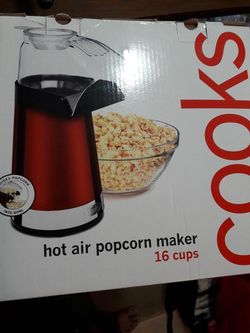 Brand new never opened still in box Cooks Hot Air Popcorn Maker 16 cups