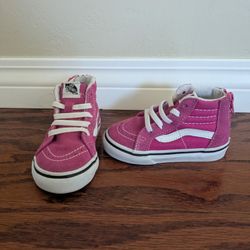 Toddler Girl Size 5.5 Pink Vans Sneakers 